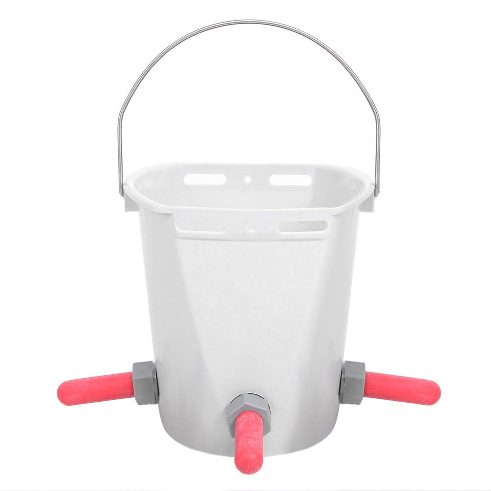 CG - Calf Milk Feed Bucket, Portable Nipple Lamb Milk Feed Bucket, Replaceable with Lifting Handle for Farm Calf & Lamb(Three-mouthed)