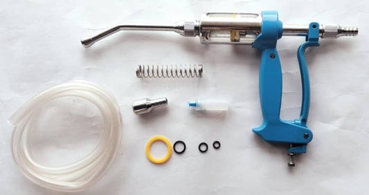 CG 30 ML Animal Drenching Gun with 2.5L Liquid Medicine Barrel 30 ml Goat Drencher Gun Automatic Continuous Veterinary Medicine Metal Drencher,Goat Drencher Gun