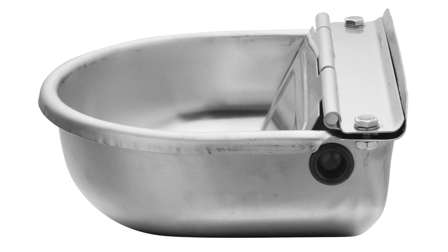 CG Automatic Stainless Steel Water Bowl, Livestock Drinking Basin, Float Valve Design, Silver 2Litter Automatic Cow/Goat/Sheep Drinking Water Bowl Dispenser Farm Livestock Animals Waterer