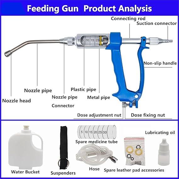 CG - Livestock Animal Metal Manual Drenching Gun (30 ML)