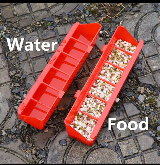 Imported Poultry Pigeon, Parrot, Quial, Duck Food and Water Feeders Hanging in Cage