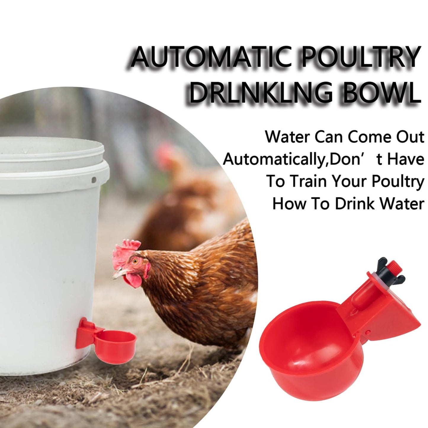 Automatic Birds Yellow Drinker | Bucket Fitting Type