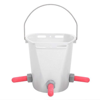 CG - Calf Milk Feed Bucket, Portable Nipple Lamb Milk Feed Bucket, Replaceable with Lifting Handle for Farm Calf & Lamb(Three-mouthed)