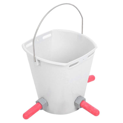 CG - Calf Milk Feed Bucket, Portable Nipple Lamb Milk Feed Bucket, Replaceable with Lifting Handle for Farm Calf & Lamb(Three-mouthed)