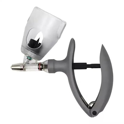 CG Vaccination Gun for Pigs, Sheep, Dogs and Goats, 5ml Adjustable Nozzle Continuous with Adjustable Gun Gray 5ml