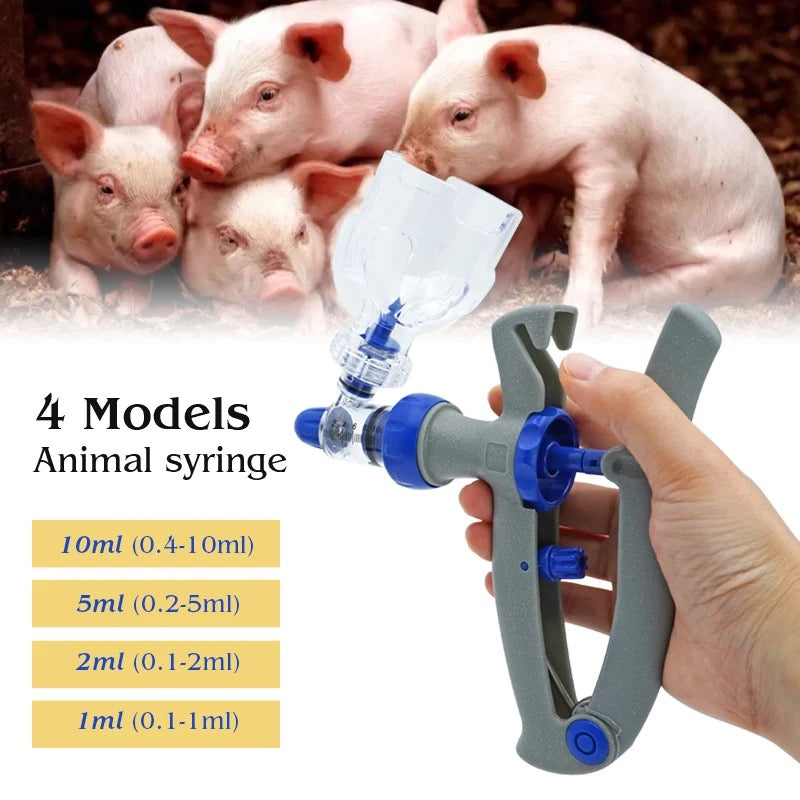 Veterinary Automatic Vaccine Syringe | 5ml | Injection Gun for Animals ...
