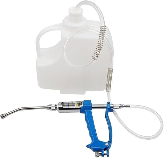 CG 30 ML Animal Drenching Gun with 2.5L Liquid Medicine Barrel 30 ml Goat Drencher Gun Automatic Continuous Veterinary Medicine Metal Drencher,Goat Drencher Gun