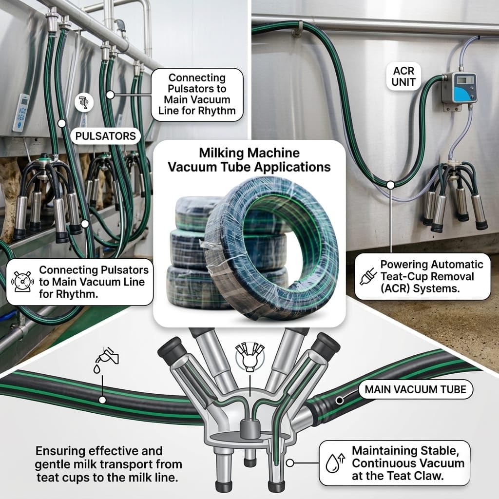 cow milk machine vaccum tube 50 feet [15 meter]