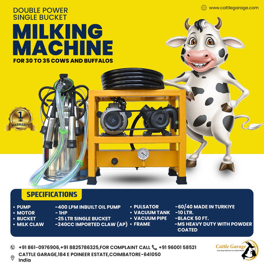 CG - DOUBLE POWER SINGLE BUCKET MILKING MACHINE