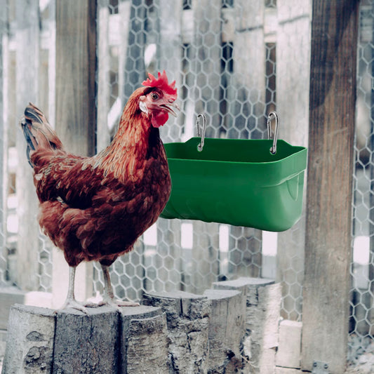 HANGING POULTRY FEEDING TROUGH FOR GOATS CHICKEN , Geese, AND DOGS ECT