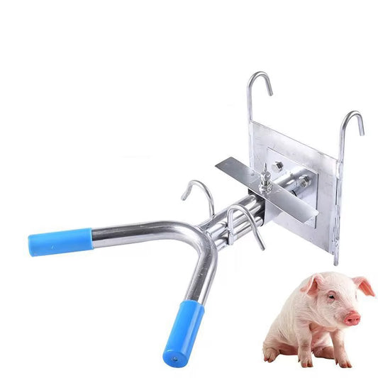 CG - DOUBLE FURROW HANGING CASTRATION RACK FOR 7 - 25 DAYS  PIGLET PIG HOLDER