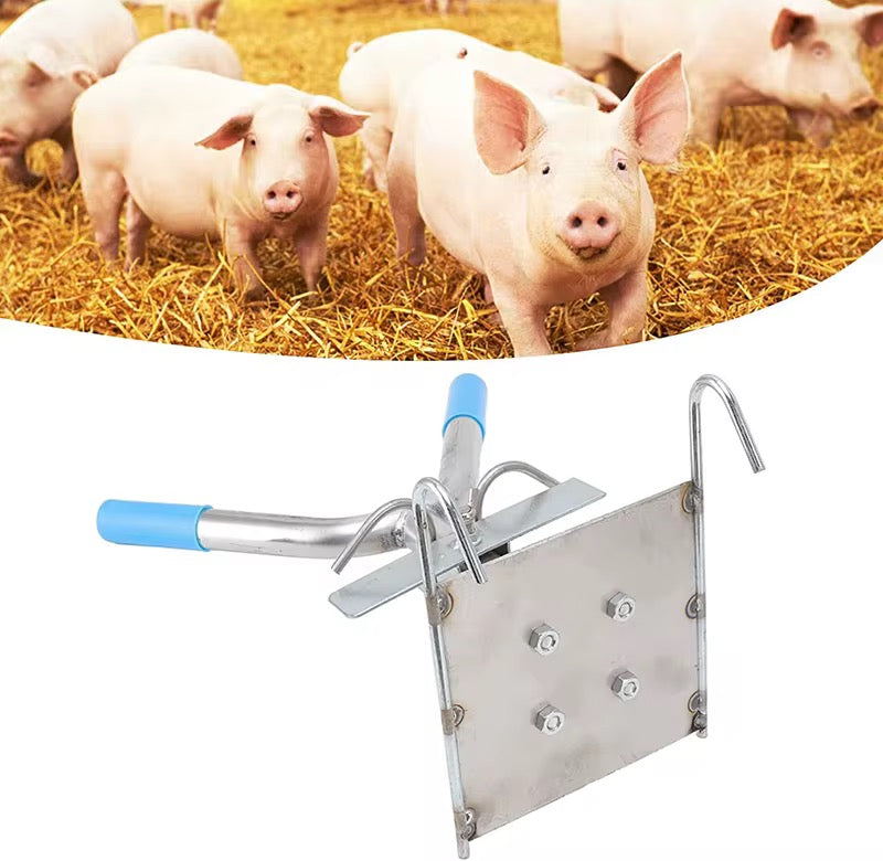 CG - DOUBLE FURROW HANGING CASTRATION RACK FOR 7 - 25 DAYS  PIGLET PIG HOLDER
