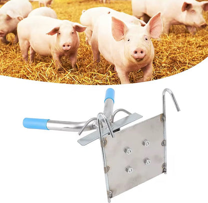 CG - DOUBLE FURROW HANGING CASTRATION RACK FOR 7 - 25 DAYS  PIGLET PIG HOLDER