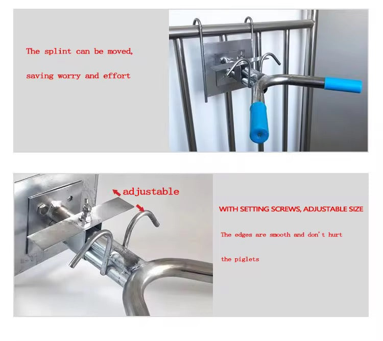CG - DOUBLE FURROW HANGING CASTRATION RACK FOR 7 - 25 DAYS  PIGLET PIG HOLDER