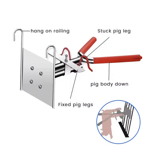 CG - DOUBLE FURROW HANGING CASTRATION RACK FOR 7 - 25 DAYS  PIGLET PIG HOLDER
