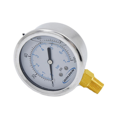 High Efficiency Shock-resistant Stainless Steel Pressure Vacuum Regulator Gauge G1/4 Male Thread Milking Machine Accessory Bolu