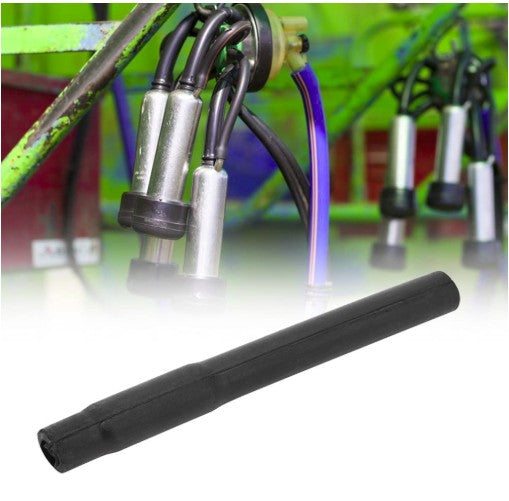cattlegarage -4 pcs Milking Short Tube, Rubber Short Tube Pipe Milking Machine Accessories Milking Cup Set Parts (Black Short Milk Tubes (4 in a Pack))