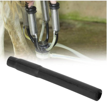 cattlegarage -4 pcs Milking Short Tube, Rubber Short Tube Pipe Milking Machine Accessories Milking Cup Set Parts (Black Short Milk Tubes (4 in a Pack))