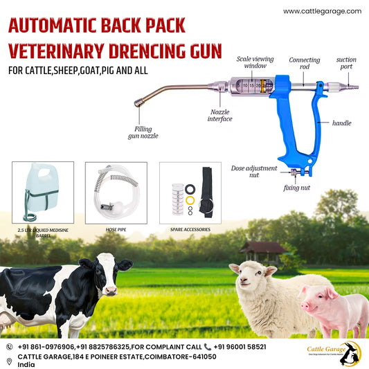 CG - Livestock Animal Metal Manual Drenching Gun (30 ML)